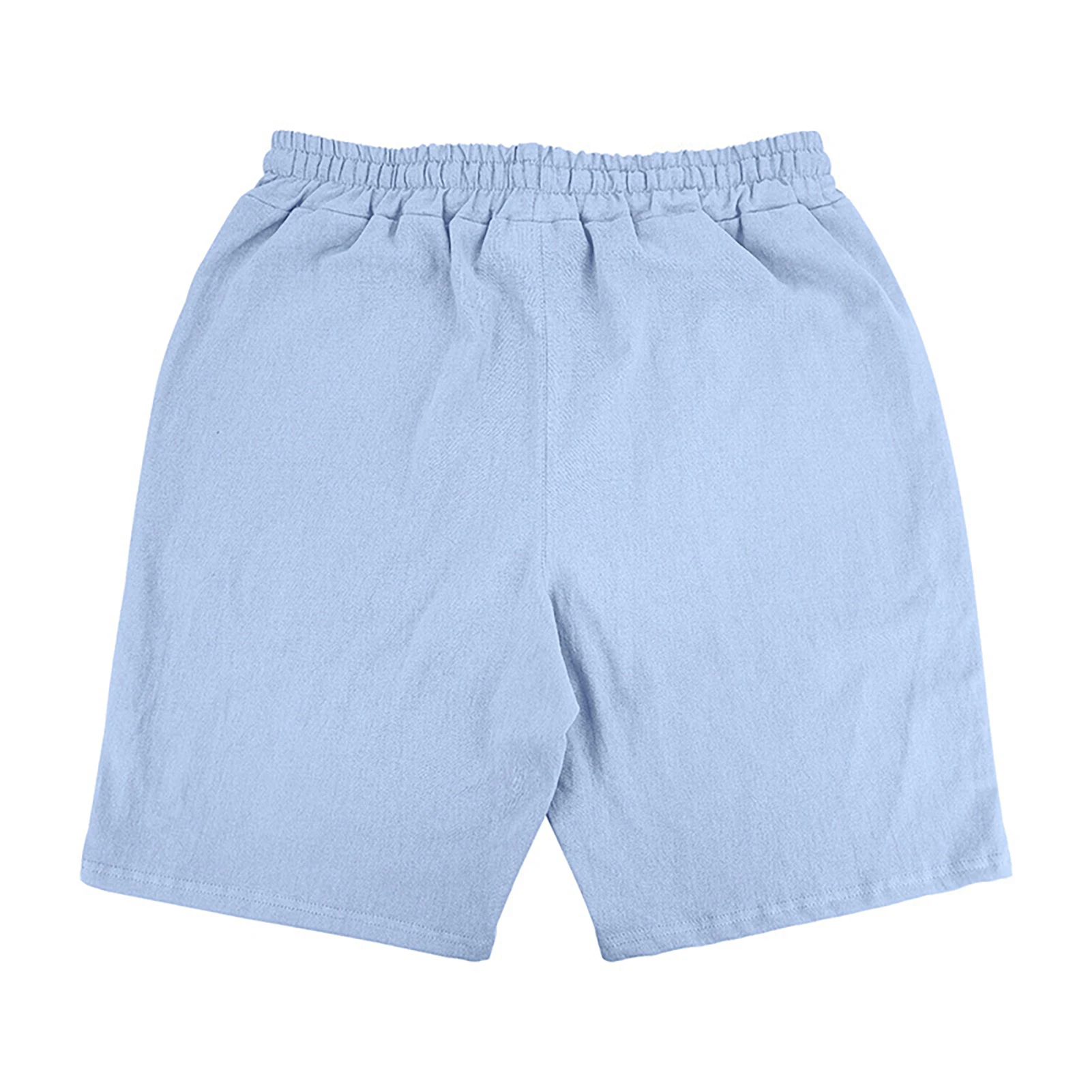 

New Men'S Cotton Linen Shorts Pants Male Summer Breathable Solid Color Linen Short Trousers Fitness Streetwear M-4xl