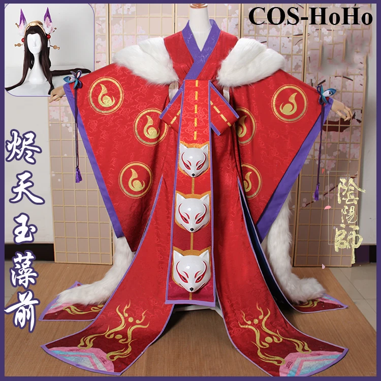 

COS-HoHo Anime Onmyoji Jinten Tamamonomae SP Shikigami Game Suit Gorgeous Kimono Uniform Cosplay Costume Halloween Party Outfit