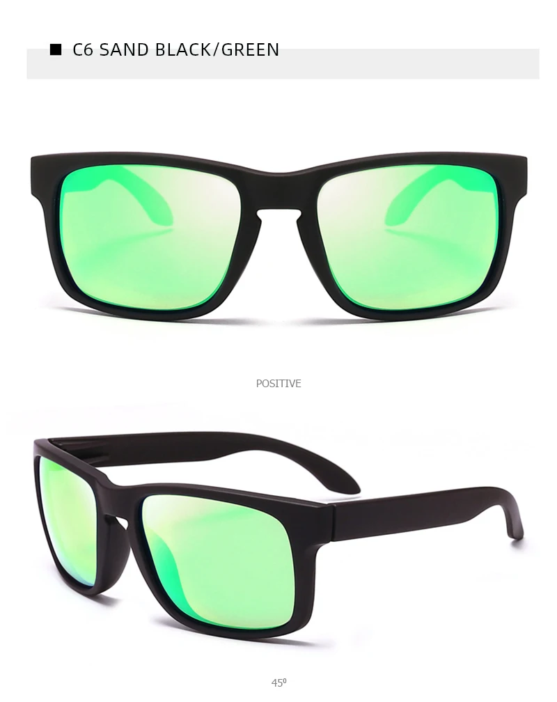 Klassische Fashion Square Polarisierte Sonnenbrille Männer Vintage Kunststoff Männliche Sonnenbrille Frauen Stilvolle Schwarz Outdoor Sport Shades UV400 – Detail 10