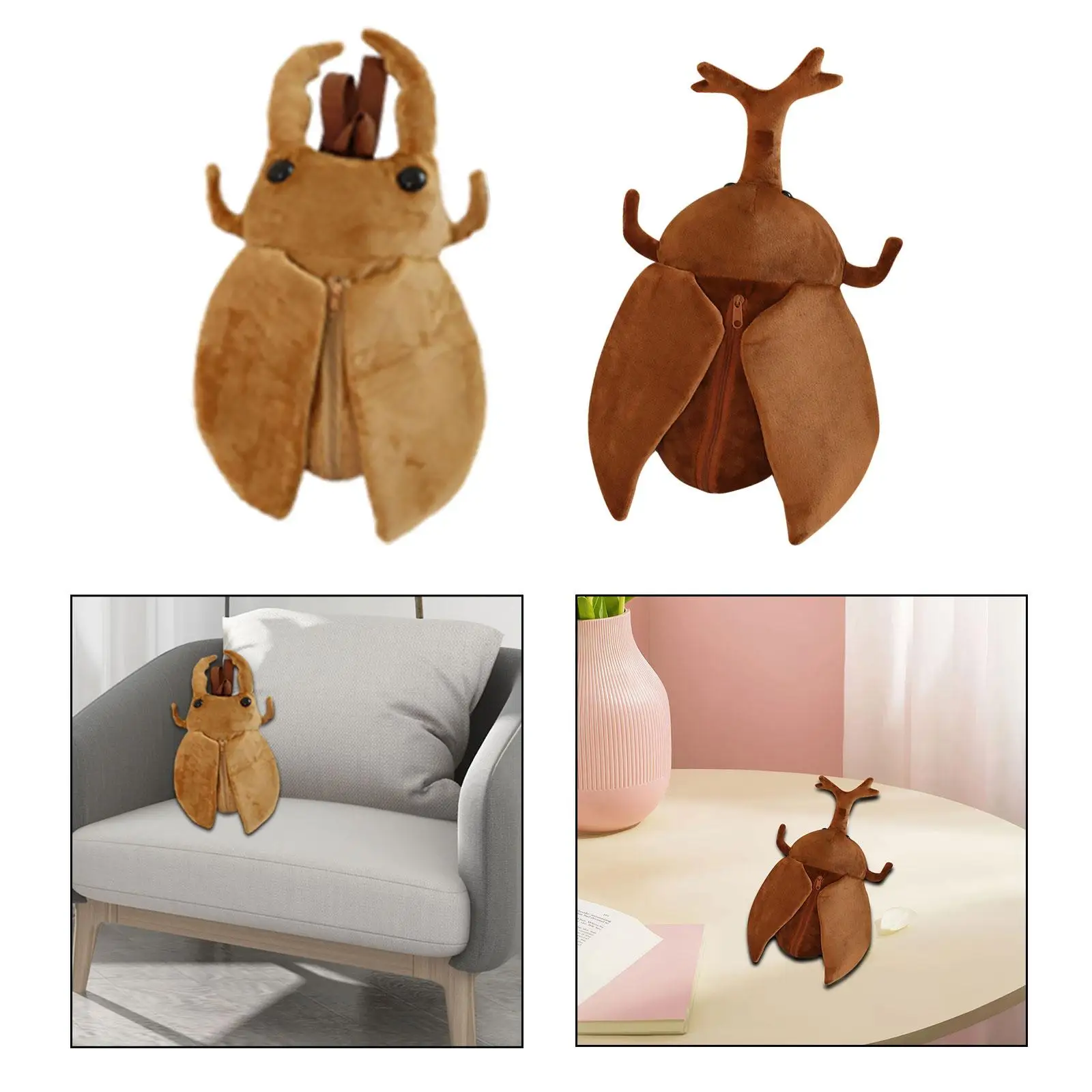 Zaino in peluche carino moda borsa in peluche morbida e divertente per bambini adulti