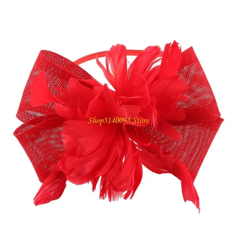 

Dxae Элегантная скачка гонка Bowknot Hairhoop с пернатой и надежной рукоятки для коктейлей