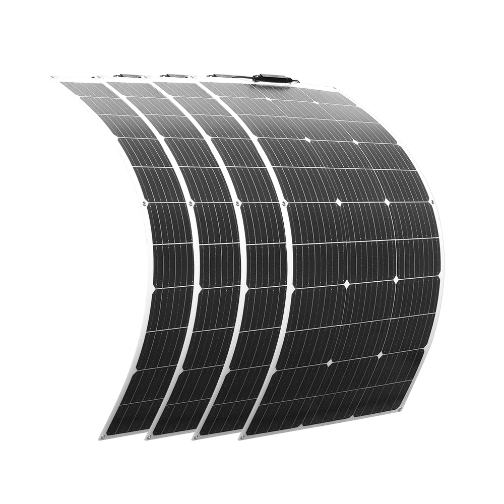 100 watt solar panel Flexible 2Pcs 4Pcs 10Pcs Monocrystalline Cell 1000W 600W 400W 200W 120W Solarpanel for 12V 24 Volt Battery