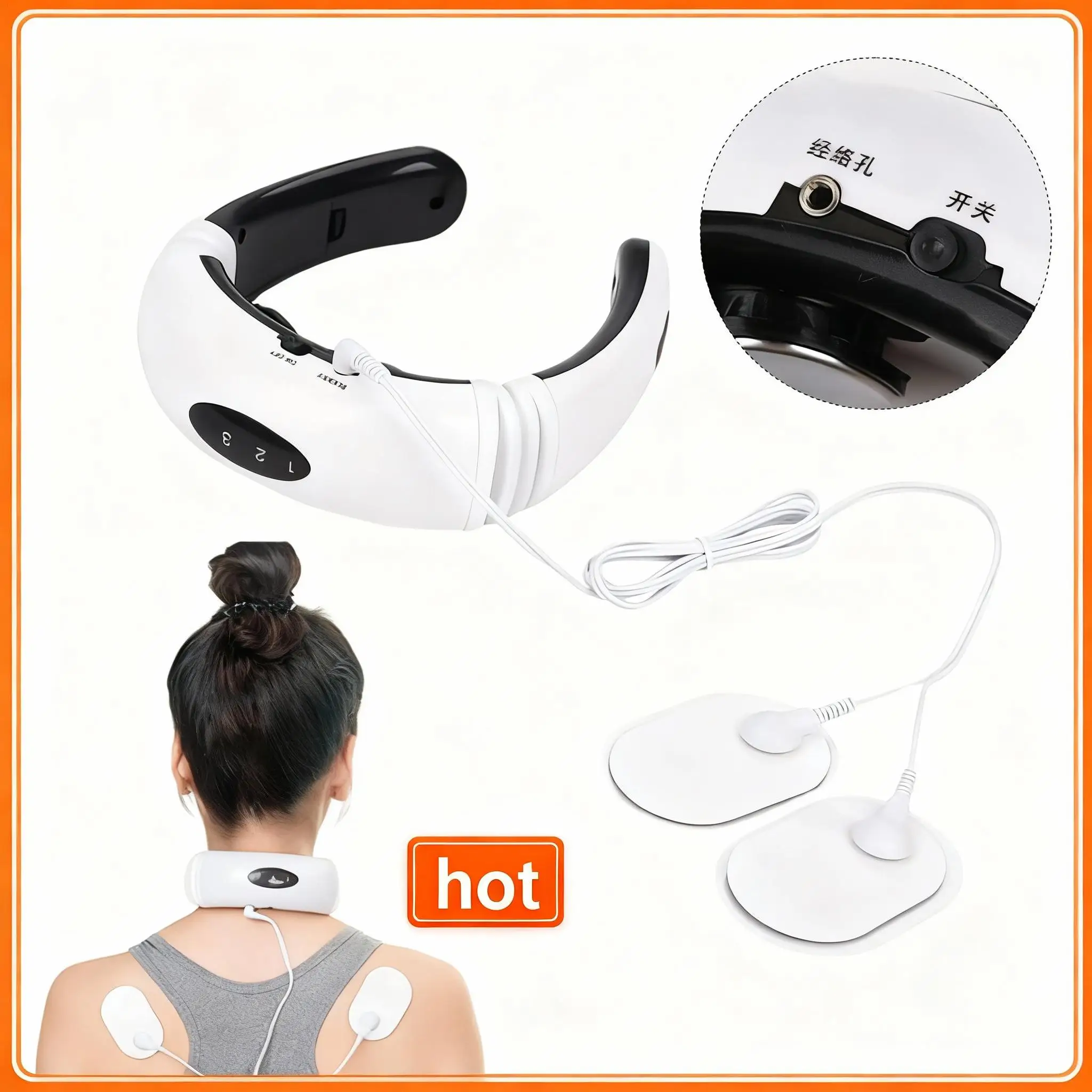 

Электрический массажер для плеч и спины, массажер для шеи шиацу, импульсный подогрев спины, облегчение боли в мышцах, инструмент для релаксации для автомобиля, офиса