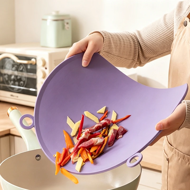 Tpu Semi-circular Cutting Board Anti-bacterial Flexible Vegetable Cutting Board Food Grade Anti-slip Kitchen Chopping Block