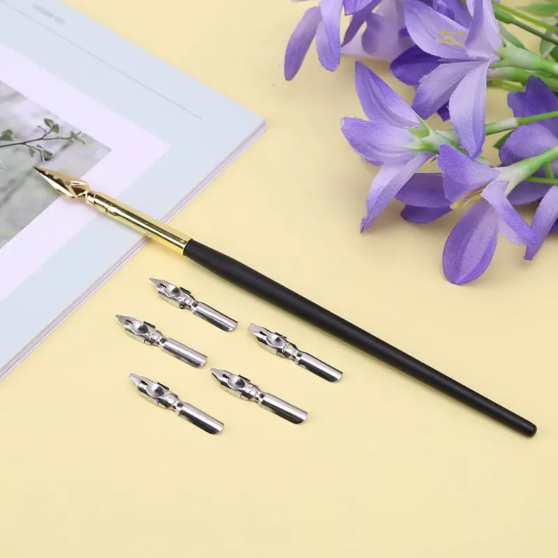 Kalligraphie-Zeichnungs-Tinten-Feder-Stift-Set, Signatur-Schreiben, antike, elegante Geschenke