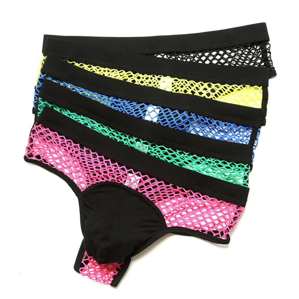 

Men Sexy Low Waist Gay Sissy Pouch Breathable Soft Underpants Mesh Hot Underwear For Hot Man Comfort Briefs Summer Men's Panties