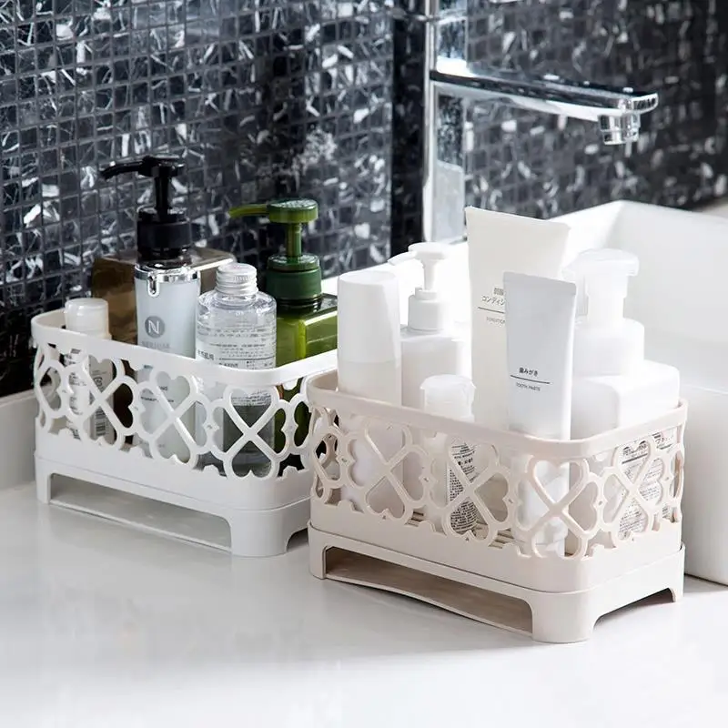 Sopnge Storage Basket Drain Holder Kitchen Bathroom Sundries Storage Box Dish Soap Cleaning Brush Towel Facial Cleanser Lotion
