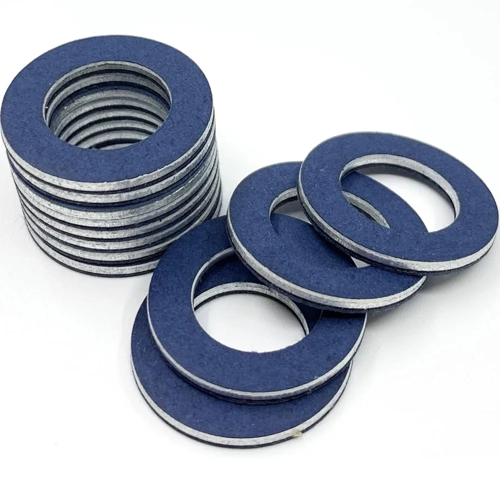 20-1pcs Aluminum Oil Drain Plug Gasket 90430-12031 for Toyota Lexus Oil Pan Bolt Washer Engine Oil Pan Drain Screw Sealing Parts - view 6