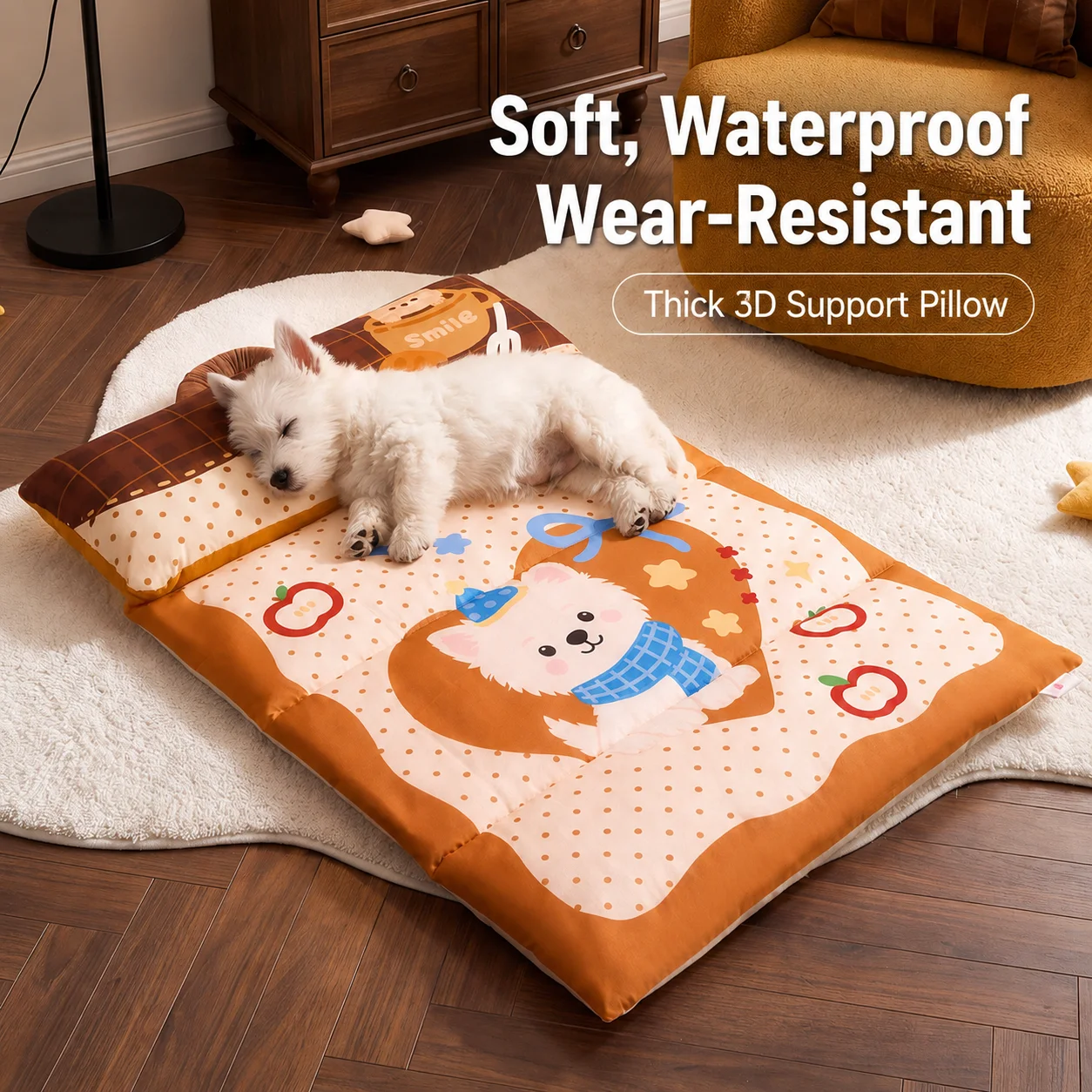 waterproof-pet-mat-dog-cat-bed-winter-warm-pet-cushion-all-seasons-portable-mats-with-raised-pillow-washable-soft