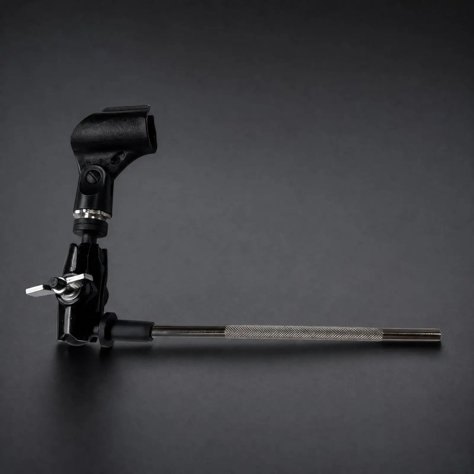 Drum Rack Audio Pickup Extension Bracket Adjustable Drum Rack Mic Mount with Rotatable Joint Mic Extension Arm with Threaded Rod