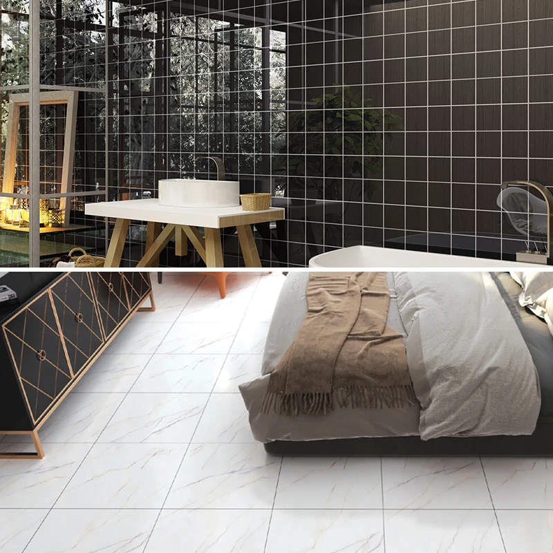 20/pcs PVC Imitation Marble Wall Stickers Self-adhesive Floor Stickers Waterproof Bedroom living Room Decoration Decals 30*30cm