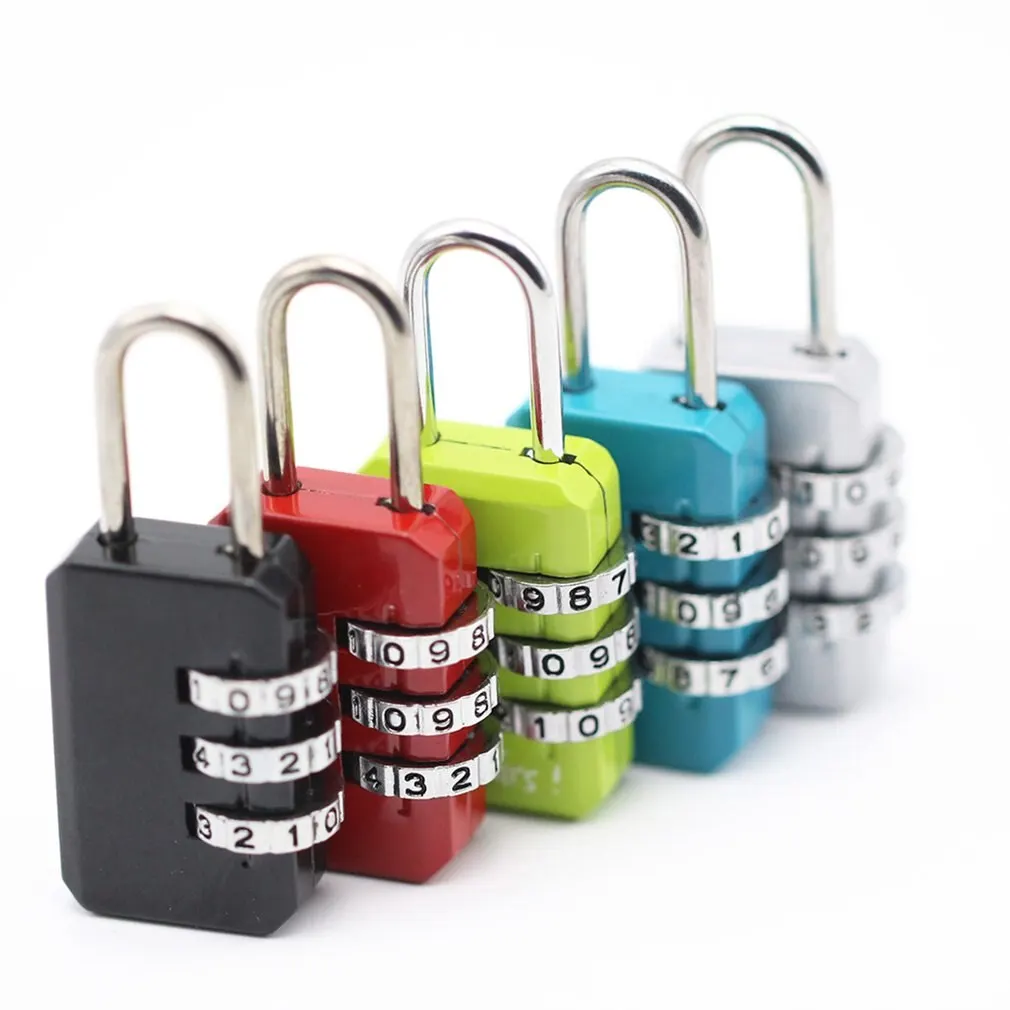 3 Digit Code Combination Padlock For Luggage Combination Number Lock Padlock For Zipper Bag Suitcase Drawer Durable Locks