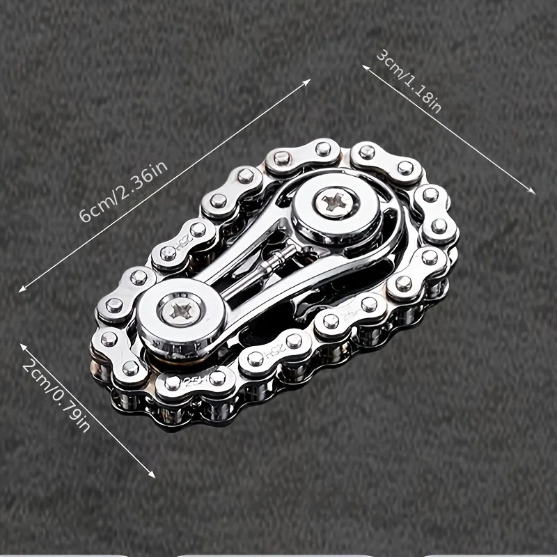 Nouvelles pignons volant d'inertie bout des doigts Gyro Fidget Spinner libération du Stress anxiété chaînes de vélo en métal EDC Spinner Fidget jouets pour adulte