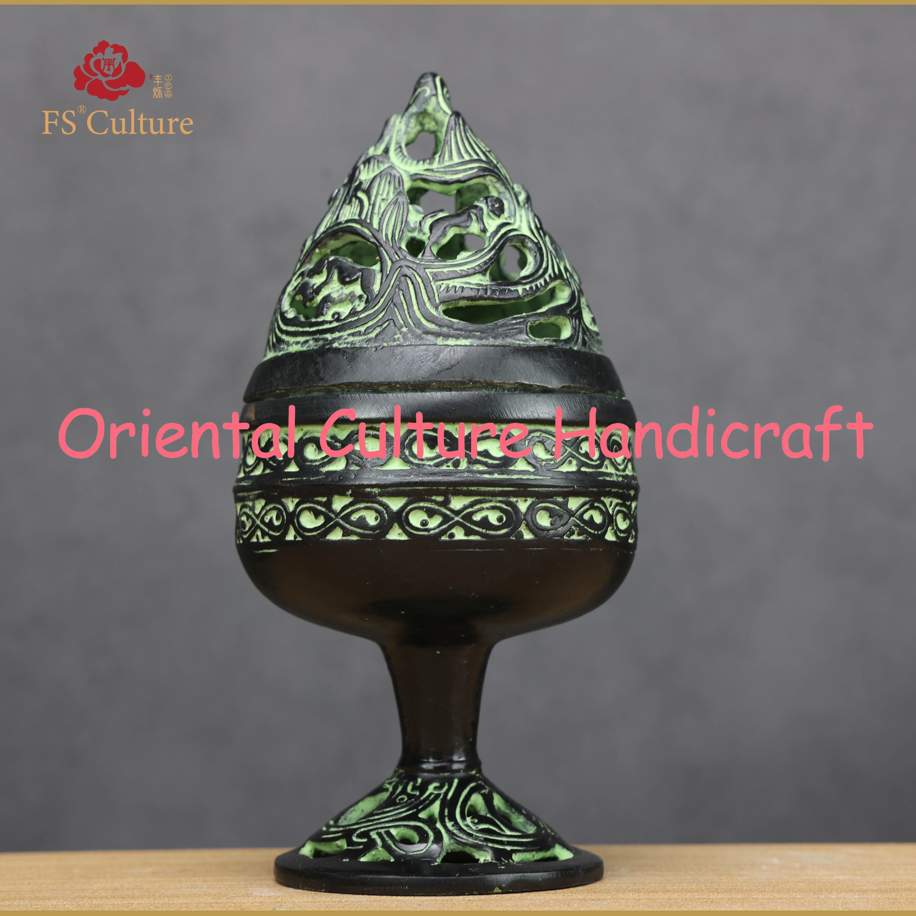 Chinese Han Dynasty Incense Burner Shaped Bronzes, Crafts, Collectibles, Boshan Censer, Home Accessories, High-End Cultural Gift