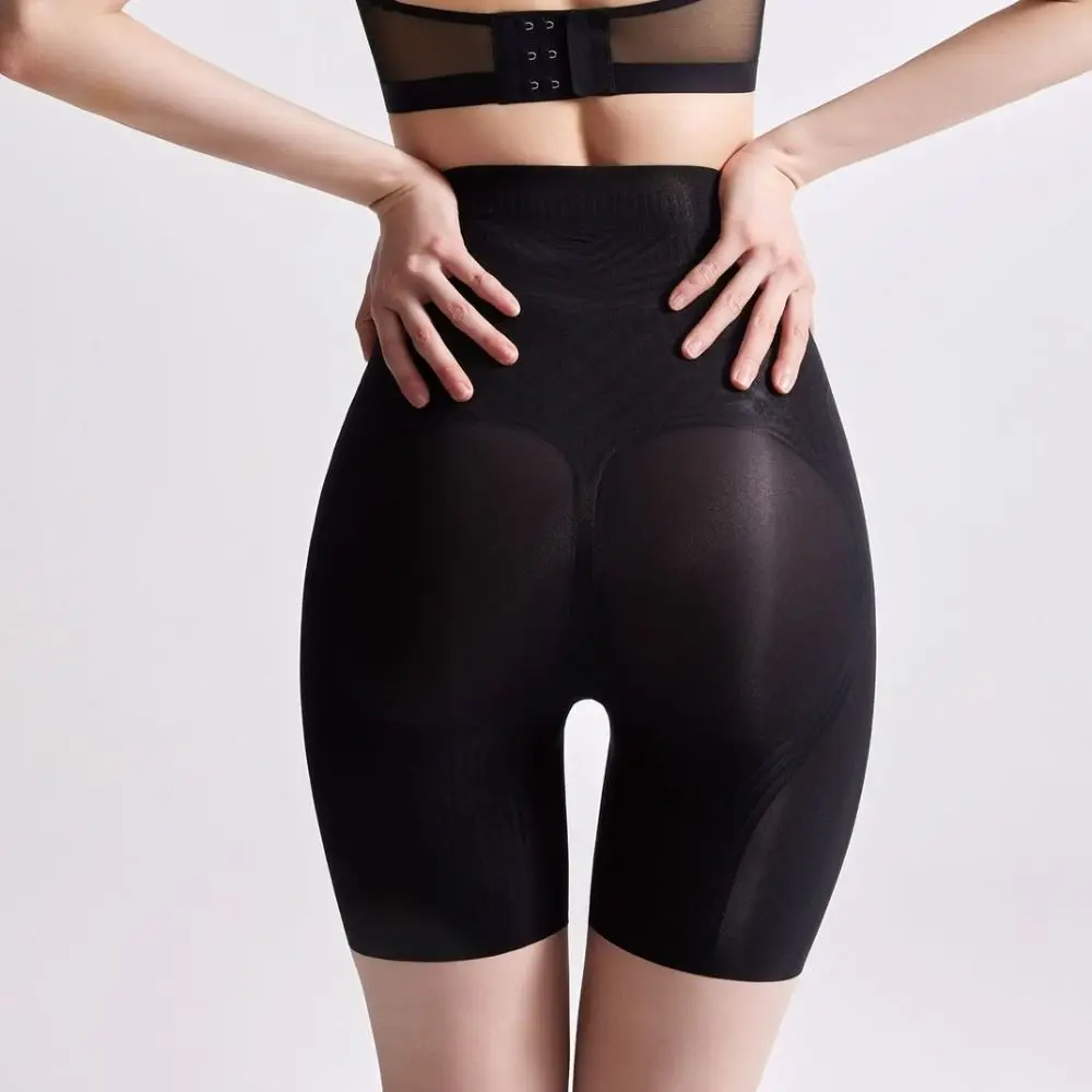 Culotte fine de levage des fesses, sous-vêtement de contraction du ventre, contrôle du ventre, taille haute, sensation de fraîcheur, pantalon de sécurité sans couture