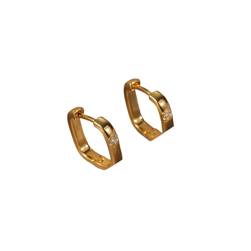 

*Geometric U-shaped earrings, female niche design, high-end earring buckle earrings, trendy fashion Instagram versatile