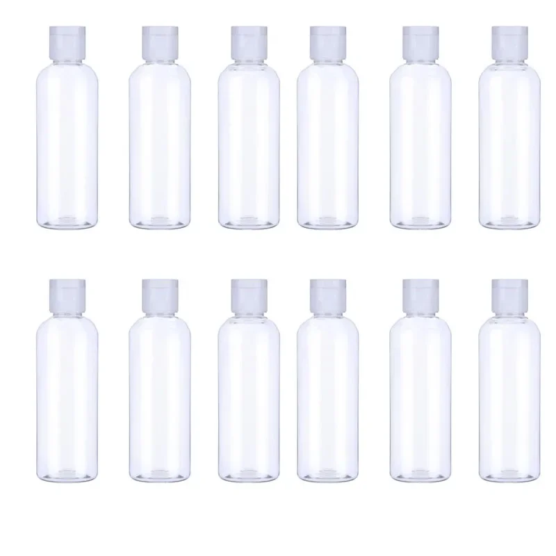 10PCS 5ml-100ml Empty Clear Plastic Flip Cap Bottles Squeezable Travel Size Cosmetic Containers for Liquid Lotion Gel Perfume