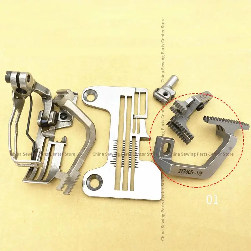 PEGASUS EXT JACK 798 Overlock Guage Set 4 Threads Needle Plate Presser Foot Feed Dog Needle Clamp Industrial Sewing Machine