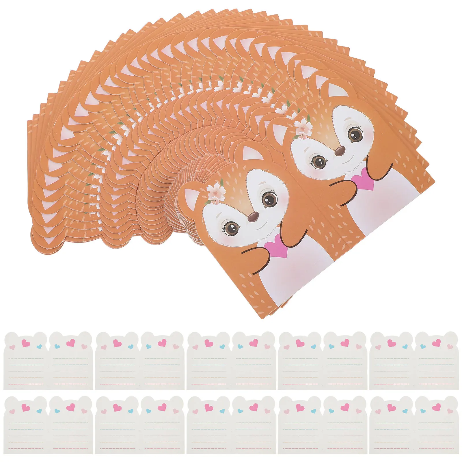 

100Pcs Woodland Theme Greeting Cards Featuring Lovely Deer Design for Birthday Thank You Notes Housewarming Expressive