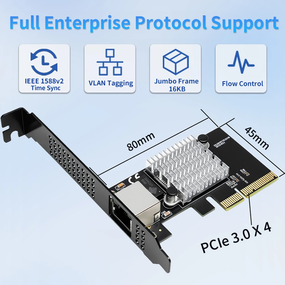 RTL8127 10GbE LANカード PCIe4.0x1 新品 41+vWW-Y5YL.jpg 拡張カード