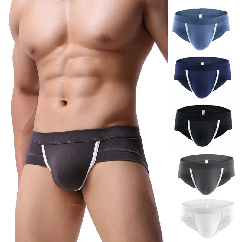 Cuecas Low Rise Boxer para Homens, Roupa Interior Modal Suave, Cuecas Respiráveis, Bolsa de Bojo, L a 2XL