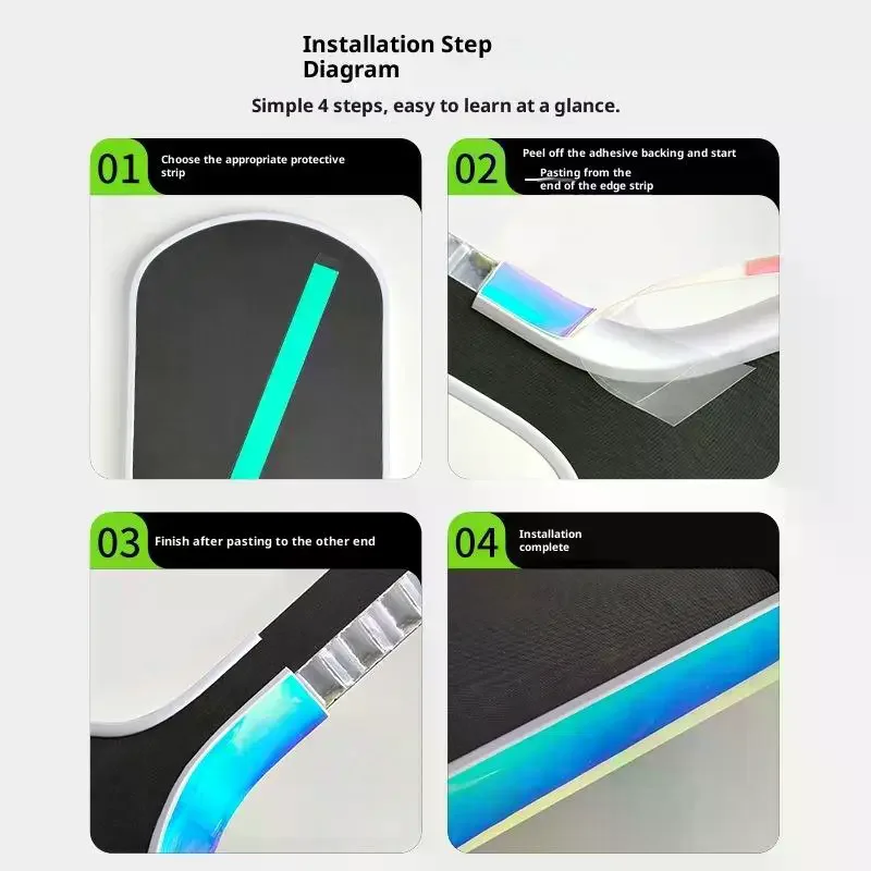 ملصق حافة مضرب كرة البيسبول، ملصق شريط حافة رأس المجداف DIY يقلل من الصدمات والوقاية من الاحتكاك، شريط واقي للإطار