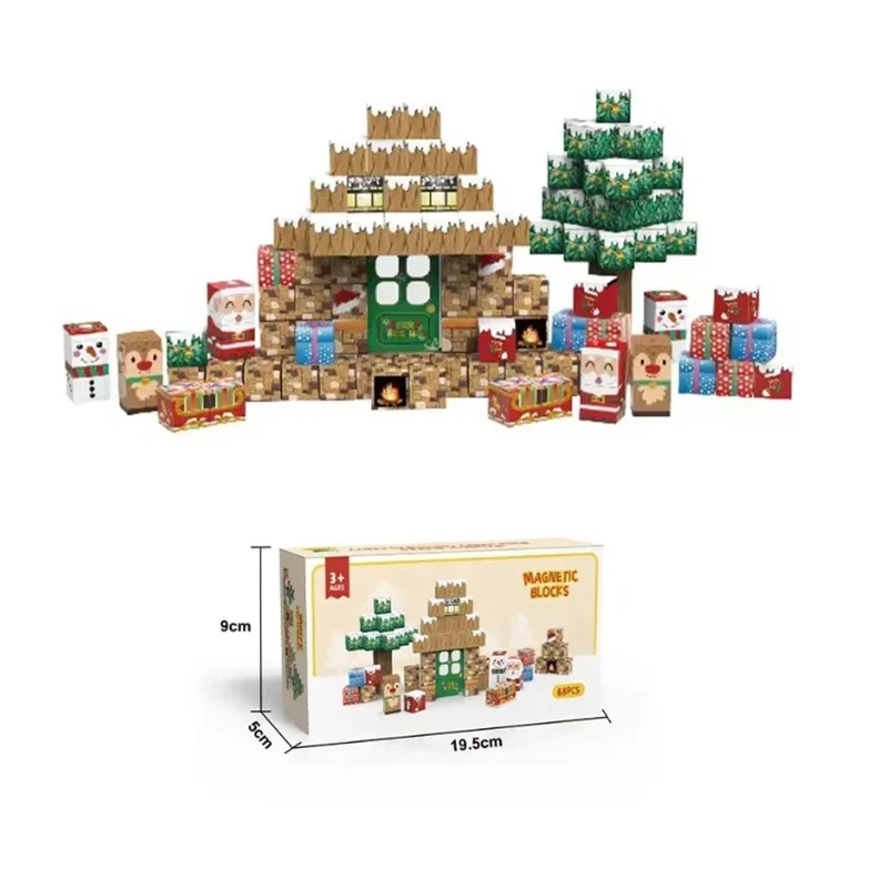Creativo Natale Street View Building Blocks Mattoni Scena Architettura Kit Modello Giocattolo tecnico per bambini Regali di Natale per bambini