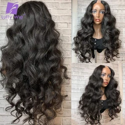 Peluca de cabello humano ondulado con forma de V para mujer, postizo de cabello humano Remy sin pegamento, rizado, brasileño, 200de densidad