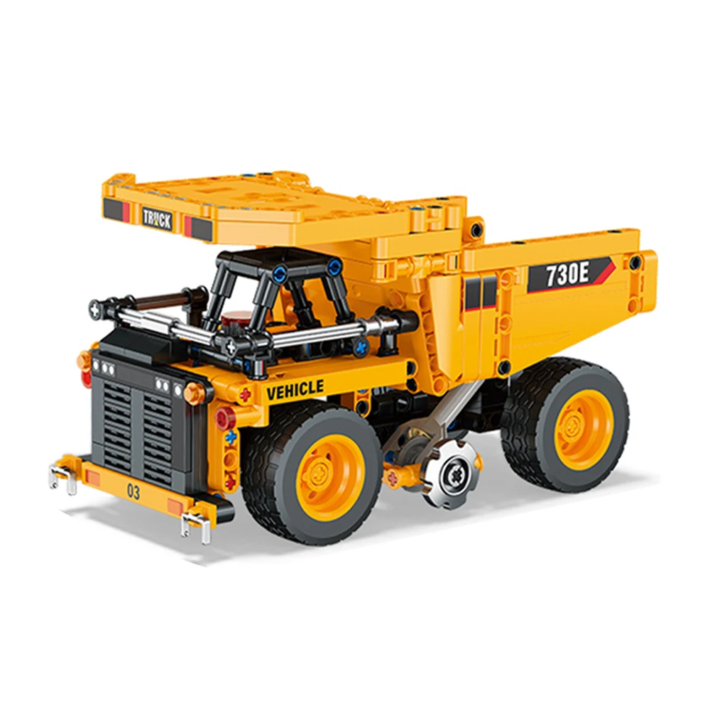 City Technical MOC Wheel Loader Car Heavy Mining Truck Crane Building Blocks DIY Engineering Excavator Bricks Toy Set for Gift