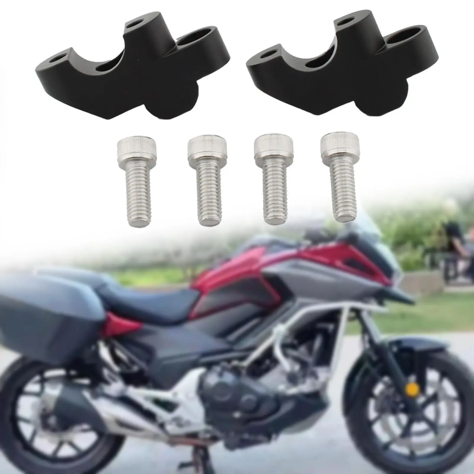 2Pcs Handlebar Risers Heighten Repair Maintenance Component Handlebar Riser Clamp Mount for Honda NC750x Dct 2014 - 2015