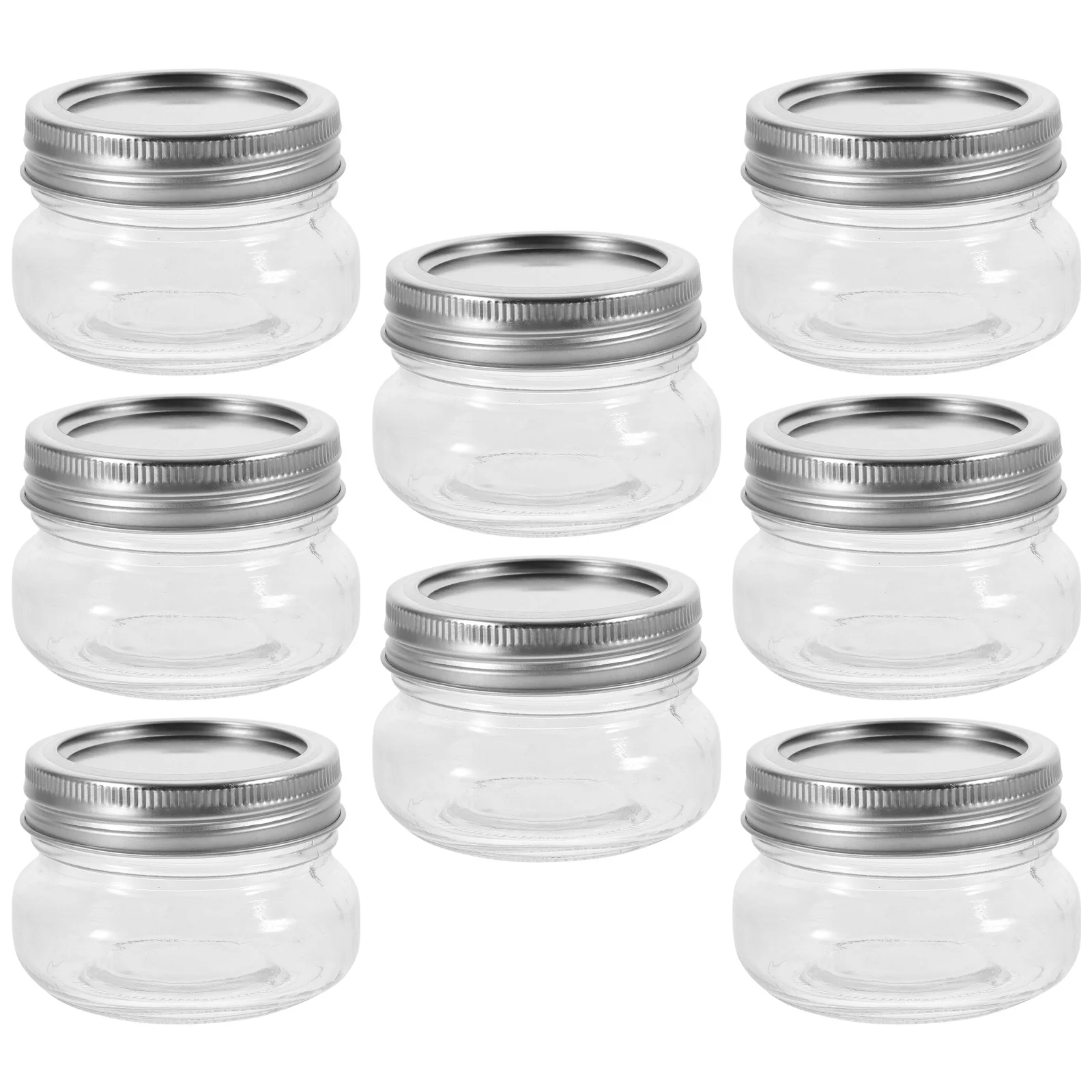 

8Pcs Small Jam Jars Clear Glass Honey Storage Containers Mason Sealing Canning Jars Kitchen Small Glass Jar Jar