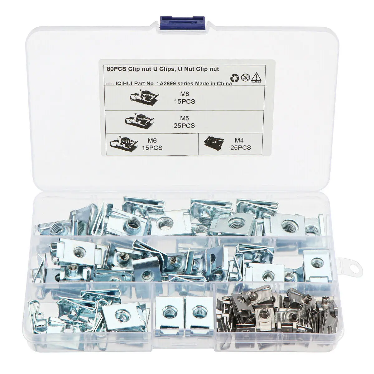 

M4 M5 M6 M8 Spire Clips Chimney Nuts U Nuts SpeedClips Fasteners Assorted Kits Clip Fastener Speed Metal Mounting Clip