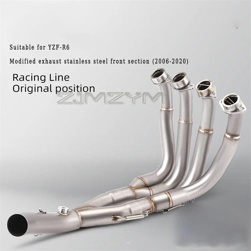 Adatto per YAMAHA R6 Sistema di scarico completo per moto Tubo anteriore 2006-2020 Scarico