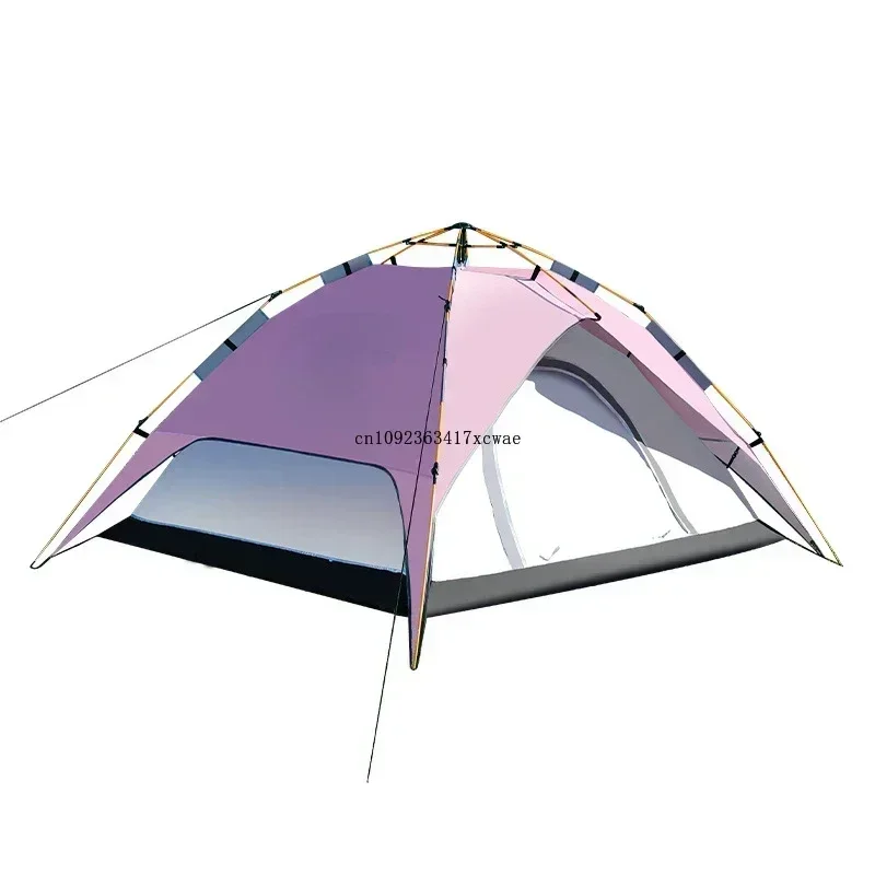 Pink Outdoor Tent Fully Automatic Pop-up Portable Family Picnic Rain Park Camping