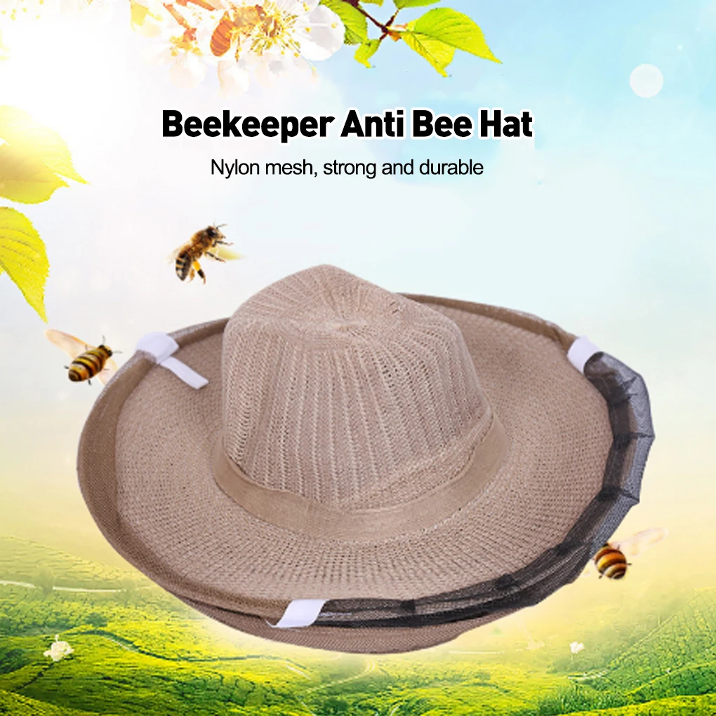 

Beekeeper Hat with Veil Breathable Beekeeping Hats Net Netting Protector