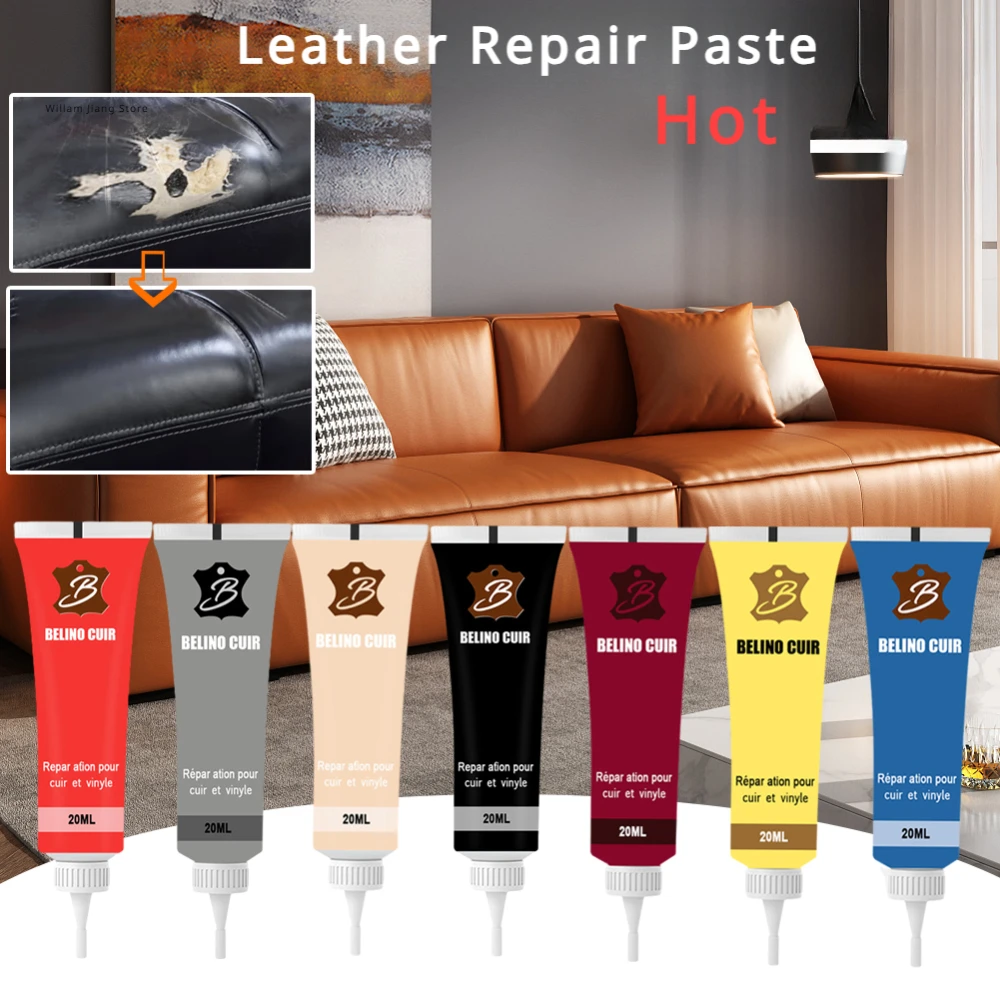 Multi-Colored Leather Repair Paste Car Seats Leather Scratches and Cracks Repair Paint 20ml Sofa Renovation Liquid Craft Glue