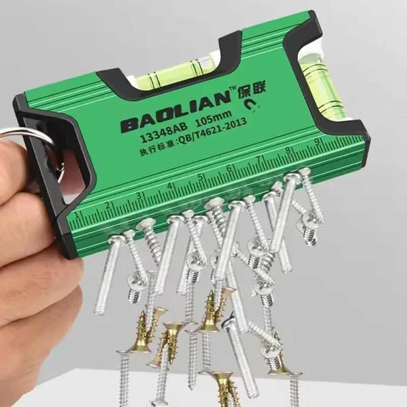 New High-precision Spirit Level Strong Magnetic Mini Multi-function Aluminum Alloy Ruler Spirit Level Decoration Special Tool image 4