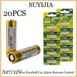 20PCS Alkaline Battery 12V A27 27A G27A MN27 MS27 GP27A L828 V27GA ALK27A A27BP K27A VR27 R27A For Alarm Remote Control Dry Cell