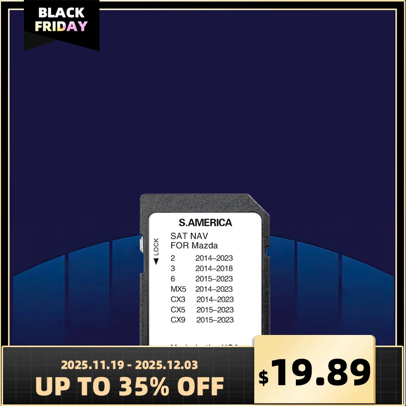 

Автомобиль Mazda 2/3/6/MX5/CX5/CX9, 2023 Sat Nav, 8 ГБ с системой Connect1, аксессуары для карт SD, 8 ГБ, карты Южной Америки, GPS