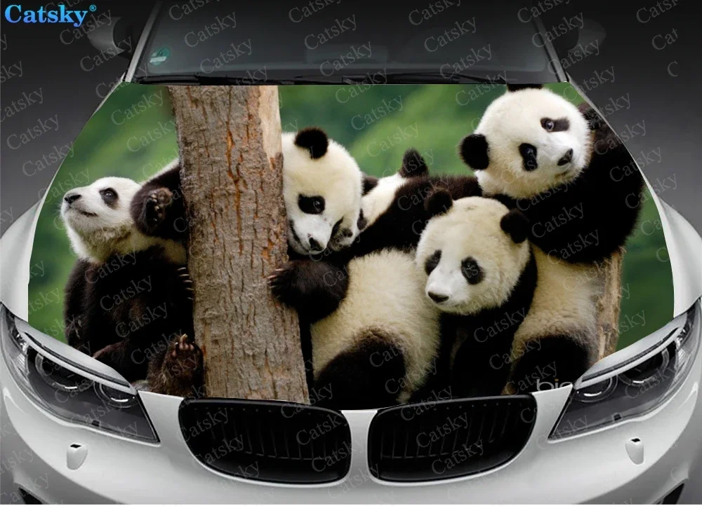 Giant Panda Animal Car Sticker Graphic Vinyl Hood Engine Decal Pattern Pack Custom DIY Design Decal Sticker