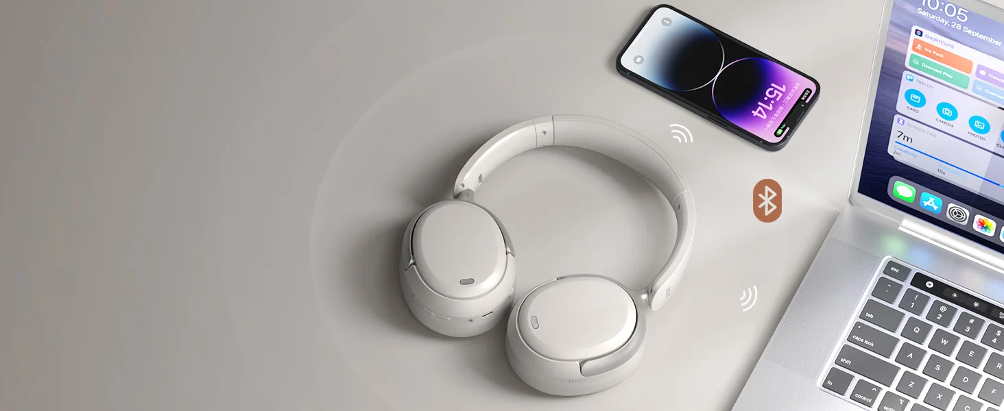 Acer OHR516 ANC Kabelloser Kopfhörer mit Geräuschunterdrückung, Hi-Res Spatial Audio, Bluetooth Over-Ear-Headset, 40mm Dynamischer Treiber – Detail 9