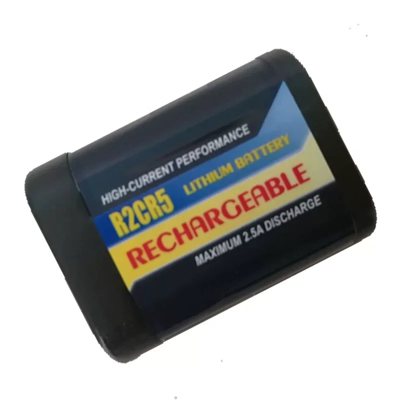 Newest 2CR5 6V 500mAh Lithium-ion Rechargeable Battery for Canon R2CR5 EOS 1 EOS 3 High Quality Camera Battery with Charger