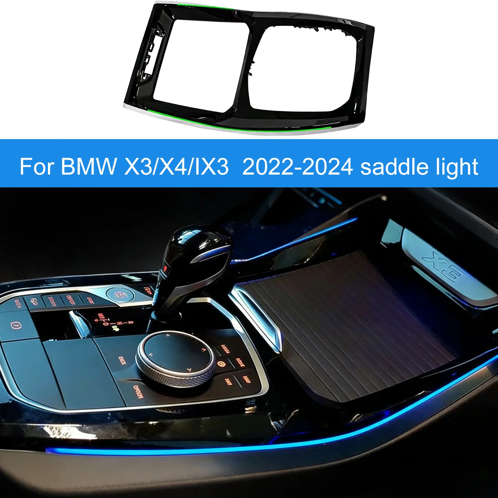 EzoneTronics Auto-Innenraum-Ambientelicht Mittelkonsole LED-Atmosphärenlampe für 2022-2024 BMW X3 X4 IX3 G01 G02 Dekoratives Licht