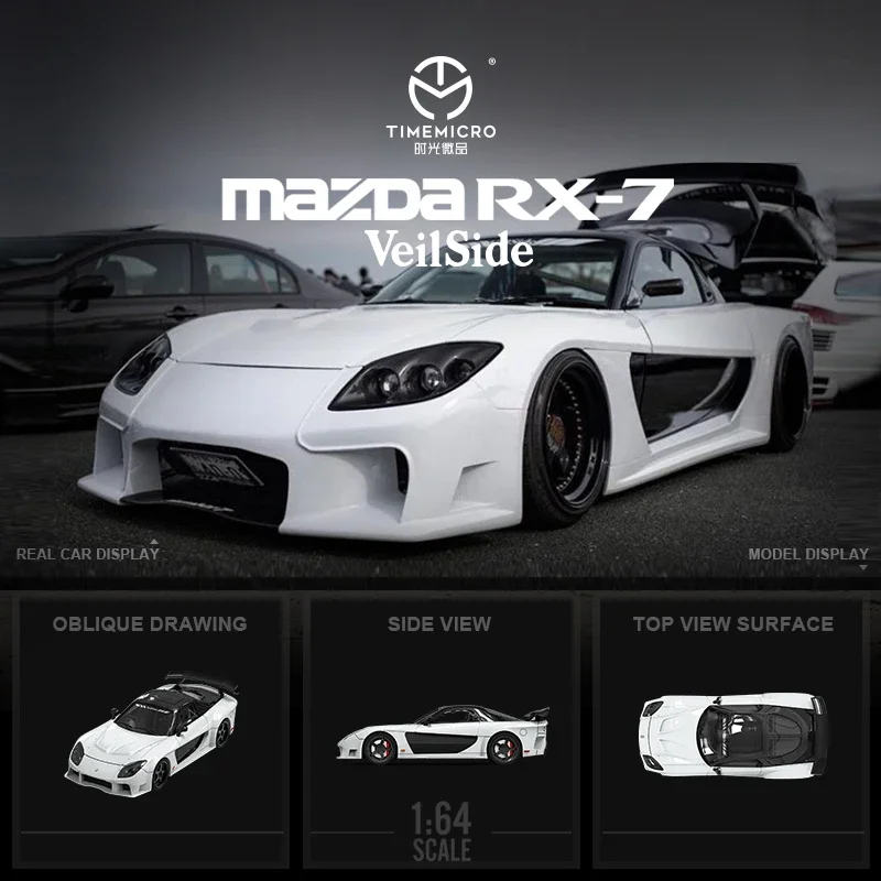 Timemmicro 1:64 Mazda RX-7 Veilside Diecast Model Car