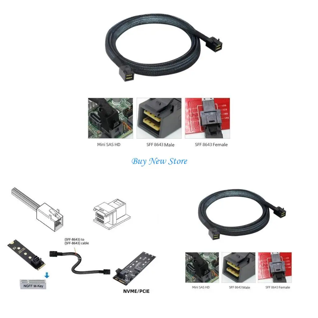 

20ce 36pin SFF 8643 до SFF 8643 HD-Line Кабель кабеля- 0,5 м 1 м