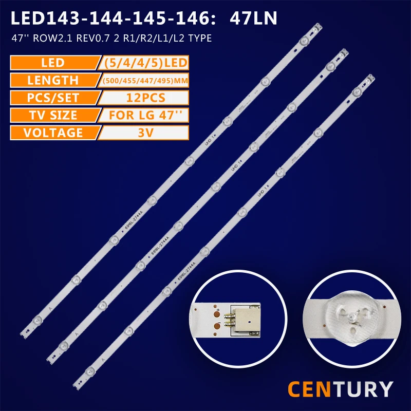 5kit LED backlight strip for LIG TV 47LA620S 6916L-1259A 6916L-1260A 6916L-1261A 6916L-1262A LC470DUE