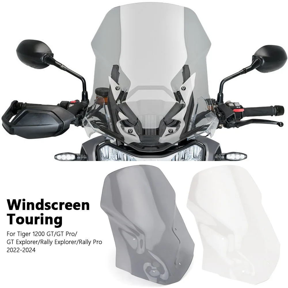 

Motorcycle Windscreen Wind Deflector Windshield For Tiger 1200 GT Pro / GT TIGER 1200 Rally Explorer / GT EXPLORER 2022-2024