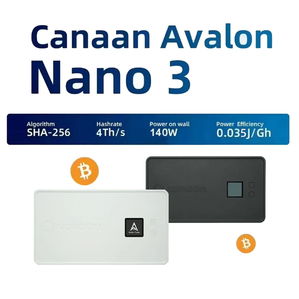 

Новый Bitcoin-майнер Canaan Avalon Nano 3 4Th/s, 140 Вт, заводская цена, белый цвет, в наличии