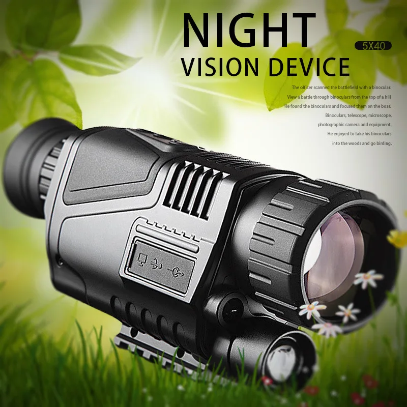Powerful Monoculars Night Vision 200M Low Light Night Vision Photo Video Hunting Telescope for Outdoor Adventure Fishing