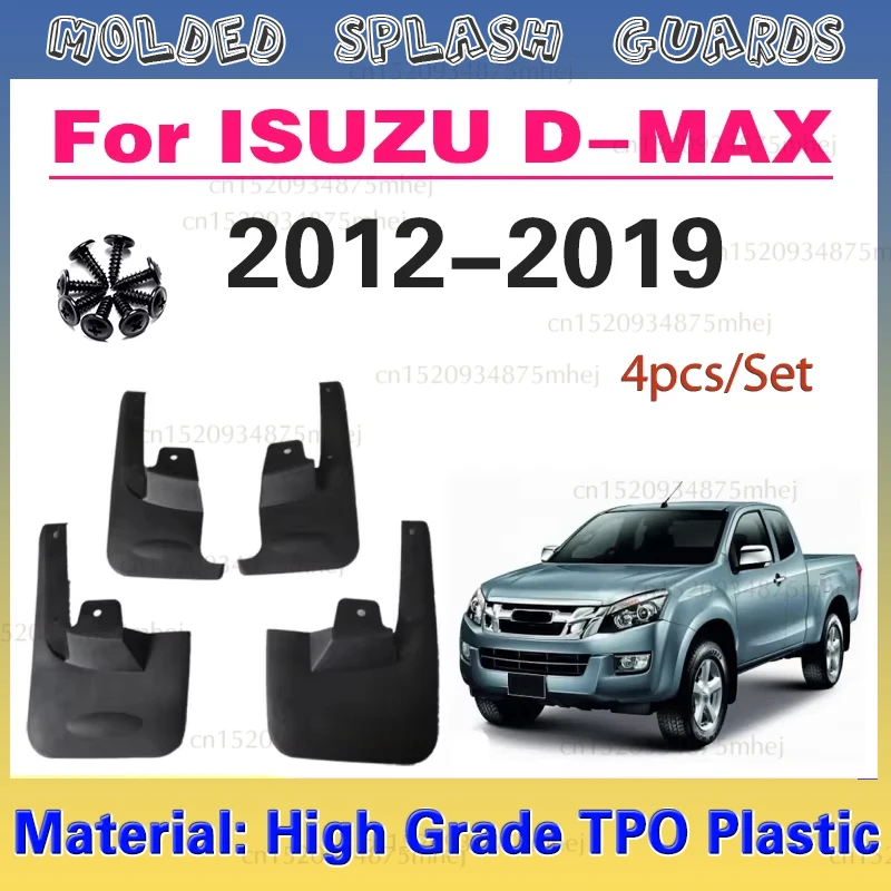 

2012-2019 FOR ISUZU D-MAX DMAX Mud Flap Guards Splash Mudflaps Mudguard Fender Car Accessories Front Rear 4pcs